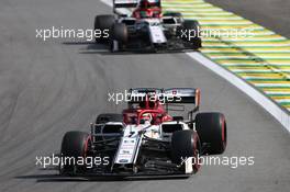 Kimi Raikkonen (FIN) Sauber C37. 17.11.2019. Formula 1 World Championship, Rd 20, Brazilian Grand Prix, Sao Paulo, Brazil, Race Day.