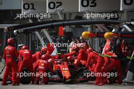 Charles Leclerc (MON) Ferrari SF90 Pit Stop 17.11.2019. Formula 1 World Championship, Rd 20, Brazilian Grand Prix, Sao Paulo, Brazil, Race Day.