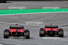 Sebastian Vettel (GER) Ferrari SF90 and Charles Leclerc (MON) Ferrari SF90 battle for position. 17.11.2019. Formula 1 World Championship, Rd 20, Brazilian Grand Prix, Sao Paulo, Brazil, Race Day.