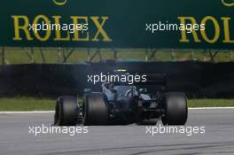 Valtteri Bottas (FIN) Mercedes AMG F1 W10 pulls off the track. 17.11.2019. Formula 1 World Championship, Rd 20, Brazilian Grand Prix, Sao Paulo, Brazil, Race Day.