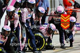 Racing Point F1 Team makes a pit stop. 17.11.2019. Formula 1 World Championship, Rd 20, Brazilian Grand Prix, Sao Paulo, Brazil, Race Day.