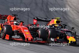 Sebastian Vettel (GER), Scuderia Ferrari and Alexander Albon (THA), Red Bull Racing  17.11.2019. Formula 1 World Championship, Rd 20, Brazilian Grand Prix, Sao Paulo, Brazil, Race Day.