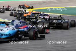 Nico Hulkenberg (GER), Renault Sport F1 Team and Romain Grosjean (FRA), Haas F1 Team  17.11.2019. Formula 1 World Championship, Rd 20, Brazilian Grand Prix, Sao Paulo, Brazil, Race Day.