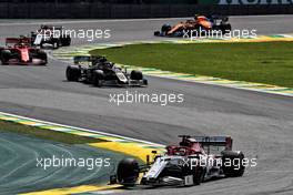 Kimi Raikkonen (FIN) Alfa Romeo Racing C38. 17.11.2019. Formula 1 World Championship, Rd 20, Brazilian Grand Prix, Sao Paulo, Brazil, Race Day.