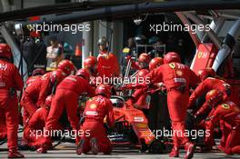 Sebastian Vettel (GER) Ferrari SF90 Pit Stop. 17.11.2019. Formula 1 World Championship, Rd 20, Brazilian Grand Prix, Sao Paulo, Brazil, Race Day.