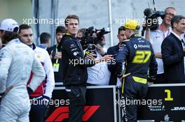 Nico Hulkenberg (GER) Renault F1 Team with the media. 16.11.2019. Formula 1 World Championship, Rd 20, Brazilian Grand Prix, Sao Paulo, Brazil, Qualifying Day.