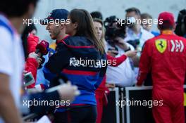 Pierre Gasly (FRA) Scuderia Toro Rosso with the media. 16.11.2019. Formula 1 World Championship, Rd 20, Brazilian Grand Prix, Sao Paulo, Brazil, Qualifying Day.