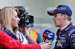Daniil Kvyat (RUS) Scuderia Toro Rosso with Rachel Brookes (GBR) Sky Sports F1 Reporter. 16.11.2019. Formula 1 World Championship, Rd 20, Brazilian Grand Prix, Sao Paulo, Brazil, Qualifying Day.