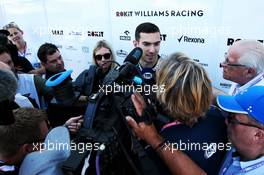 Nicholas Latifi (CDN) Williams Racing Test and Development Driver with the media. 07.06.2019. Formula 1 World Championship, Rd 5, Spanish Grand Prix, Barcelona, Spain, Practice Day.
