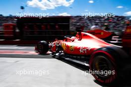 Sebastian Vettel (GER) Ferrari SF90 leaves the pits. 07.06.2019. Formula 1 World Championship, Rd 5, Spanish Grand Prix, Barcelona, Spain, Practice Day.