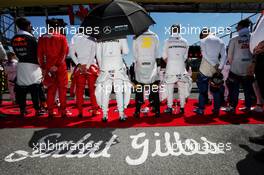 Drivers as the grid observes the national anthem. 09.06.2019. Formula 1 World Championship, Rd 7, Canadian Grand Prix, Montreal, Canada, Race Day.