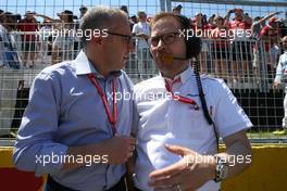 (L to R): Stefano Domenicali (ITA) FIA Single-Seater Commission President with Andreas Seidl, McLaren Managing Director on the grid. 09.06.2019. Formula 1 World Championship, Rd 7, Canadian Grand Prix, Montreal, Canada, Race Day.