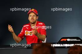 Sebastian Vettel (GER) Ferrari in the post race FIA Press Conference. 09.06.2019. Formula 1 World Championship, Rd 7, Canadian Grand Prix, Montreal, Canada, Race Day.