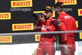 Sebastian Vettel (GER) Ferrari SF90 and Charles Leclerc (MON) Ferrari SF90. 09.06.2019. Formula 1 World Championship, Rd 7, Canadian Grand Prix, Montreal, Canada, Race Day.
