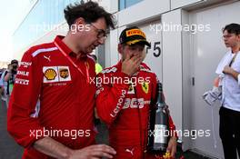 Sebastian Vettel (GER) Ferrari with Mattia Binotto (ITA) Ferrari Team Principal at the end of the race. 09.06.2019. Formula 1 World Championship, Rd 7, Canadian Grand Prix, Montreal, Canada, Race Day.