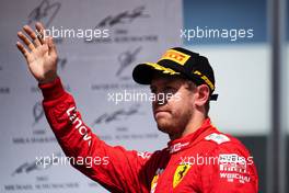 Sebastian Vettel (GER) Ferrari on the podium. 09.06.2019. Formula 1 World Championship, Rd 7, Canadian Grand Prix, Montreal, Canada, Race Day.