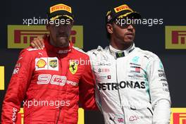 1st place Lewis Hamilton (GBR) Mercedes AMG F1 W10 with 2nd place Sebastian Vettel (GER) Ferrari SF90. 09.06.2019. Formula 1 World Championship, Rd 7, Canadian Grand Prix, Montreal, Canada, Race Day.