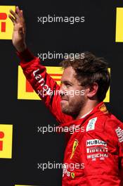 Sebastian Vettel (GER) Ferrari celebrates on the podium. 09.06.2019. Formula 1 World Championship, Rd 7, Canadian Grand Prix, Montreal, Canada, Race Day.