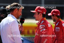 (L to R): Jenson Button (GBR) Sky Sports F1 Presenter with Charles Leclerc (MON) Ferrari in qualifying parc ferme. 08.06.2019. Formula 1 World Championship, Rd 7, Canadian Grand Prix, Montreal, Canada, Qualifying Day.