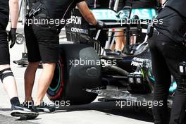 Valtteri Bottas (FIN) Mercedes AMG F1 W10 - flat spot on Pirelli tyre after he spun in qualifying. 08.06.2019. Formula 1 World Championship, Rd 7, Canadian Grand Prix, Montreal, Canada, Qualifying Day.