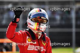 Sebastian Vettel (GER) Ferrari celebrates his pole position in qualifying parc ferme. 08.06.2019. Formula 1 World Championship, Rd 7, Canadian Grand Prix, Montreal, Canada, Qualifying Day.