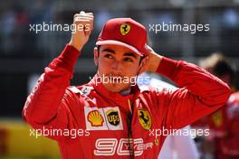Charles Leclerc (MON) Ferrari celebrates in qualifying parc ferme. 08.06.2019. Formula 1 World Championship, Rd 7, Canadian Grand Prix, Montreal, Canada, Qualifying Day.