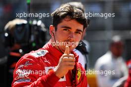 Charles Leclerc (MON) Ferrari celebrates his third position in qualifying parc ferme. 08.06.2019. Formula 1 World Championship, Rd 7, Canadian Grand Prix, Montreal, Canada, Qualifying Day.