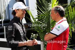 (L to R): Esteban Gutierrez (MEX) Mercedes AMG F1 with Frederic Vasseur (FRA) Alfa Romeo Racing Team Principal. 08.06.2019. Formula 1 World Championship, Rd 7, Canadian Grand Prix, Montreal, Canada, Qualifying Day.