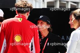 (L to R): Mattia Binotto (ITA) Ferrari Team Principal with Emerson Fittipaldi (BRA).