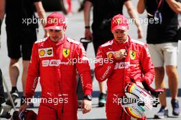 (L to R): Charles Leclerc (MON) Ferrari and Sebastian Vettel (GER) Ferrari in qualifying parc ferme. 08.06.2019. Formula 1 World Championship, Rd 7, Canadian Grand Prix, Montreal, Canada, Qualifying Day.