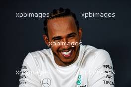 Lewis Hamilton (GBR) Mercedes AMG F1 in the post qualifying FIA Press Conference. 08.06.2019. Formula 1 World Championship, Rd 7, Canadian Grand Prix, Montreal, Canada, Qualifying Day.