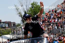 Lance Stroll (CDN) Racing Point F1 Team on the drivers parade. 09.06.2019. Formula 1 World Championship, Rd 7, Canadian Grand Prix, Montreal, Canada, Race Day.