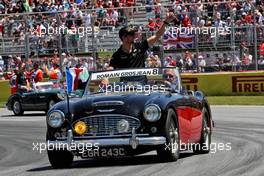 Romain Grosjean (FRA) Haas F1 Team on the drivers parade. 09.06.2019. Formula 1 World Championship, Rd 7, Canadian Grand Prix, Montreal, Canada, Race Day.