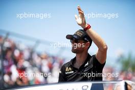 Romain Grosjean (FRA) Haas F1 Team on the drivers parade. 09.06.2019. Formula 1 World Championship, Rd 7, Canadian Grand Prix, Montreal, Canada, Race Day.