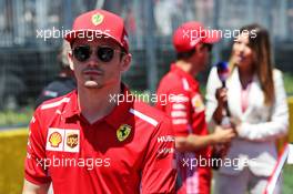 Charles Leclerc (MON) Ferrari on the drivers parade. 09.06.2019. Formula 1 World Championship, Rd 7, Canadian Grand Prix, Montreal, Canada, Race Day.