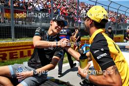 (L to R): George Russell (GBR) Williams Racing with Daniel Ricciardo (AUS) Renault F1 Team on the drivers parade. 09.06.2019. Formula 1 World Championship, Rd 7, Canadian Grand Prix, Montreal, Canada, Race Day.
