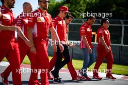 Charles Leclerc (MON) Ferrari walks the circuit with the team. 06.06.2019. Formula 1 World Championship, Rd 7, Canadian Grand Prix, Montreal, Canada, Preparation Day.