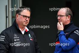 (L to R): Ron Meadows (GBR) Mercedes GP Team Manager with Graham Watson (GBR) Scuderia Toro Rosso Team Manager. 12.04.2019. Formula 1 World Championship, Rd 3, Chinese Grand Prix, Shanghai, China, Practice Day.