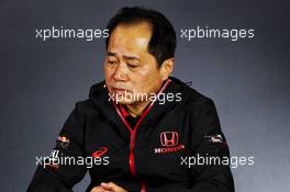 Toyoharu Tanabe (JPN) Honda F1 Technical Director in the FIA Press Conference. 12.04.2019. Formula 1 World Championship, Rd 3, Chinese Grand Prix, Shanghai, China, Practice Day.