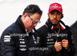 Lewis Hamilton (GBR) Mercedes AMG F1 and Ron Meadows (GBR) Mercedes GP Team Manager. 12.04.2019. Formula 1 World Championship, Rd 3, Chinese Grand Prix, Shanghai, China, Practice Day.