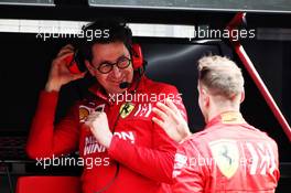 (L to R): Mattia Binotto (ITA) Ferrari Team Principal with Sebastian Vettel (GER) Ferrari. 12.04.2019. Formula 1 World Championship, Rd 3, Chinese Grand Prix, Shanghai, China, Practice Day.