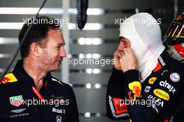 (L to R): Christian Horner (GBR) Red Bull Racing Team Principal with Max Verstappen (NLD) Red Bull Racing. 12.04.2019. Formula 1 World Championship, Rd 3, Chinese Grand Prix, Shanghai, China, Practice Day.