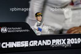 Mercedes AMG F1 figurine in the FIA Press Conference. 14.04.2019. Formula 1 World Championship, Rd 3, Chinese Grand Prix, Shanghai, China, Race Day.