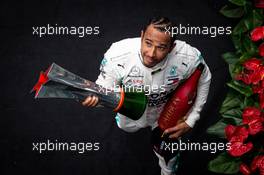 Race winner Lewis Hamilton (GBR) Mercedes AMG F1 celebrates on the podium. 14.04.2019. Formula 1 World Championship, Rd 3, Chinese Grand Prix, Shanghai, China, Race Day.