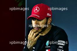 Lewis Hamilton (GBR) Mercedes AMG F1 in the post qualifying FIA Press Conference. 13.04.2019. Formula 1 World Championship, Rd 3, Chinese Grand Prix, Shanghai, China, Qualifying Day.