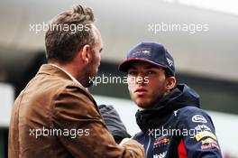 (L to R): Frank Montangy (FRA) Canal+ TV Presenter and Pierre Gasly (FRA) Red Bull Racing on the drivers parade. 14.04.2019. Formula 1 World Championship, Rd 3, Chinese Grand Prix, Shanghai, China, Race Day.