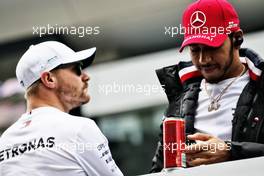 Lewis Hamilton (GBR) Mercedes AMG F1 and Valtteri Bottas (FIN) Mercedes AMG F1 on the drivers parade. 14.04.2019. Formula 1 World Championship, Rd 3, Chinese Grand Prix, Shanghai, China, Race Day.