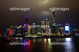 Scenic Shanghai at night - The Bund, Waitan. 10.04.2019. Formula 1 World Championship, Rd 3, Chinese Grand Prix, Shanghai, China, Preparation Day.