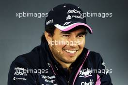 Sergio Perez (MEX) Racing Point F1 Team in the FIA Press Conference. 11.04.2019. Formula 1 World Championship, Rd 3, Chinese Grand Prix, Shanghai, China, Preparation Day.