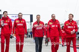 Sebastian Vettel (GER) Ferrari walks the circuit with the team. 11.04.2019. Formula 1 World Championship, Rd 3, Chinese Grand Prix, Shanghai, China, Preparation Day.